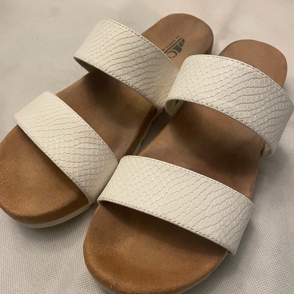 Cliffs by White Mountain TAHLIE SANDAL WHITE SIZE 7M padded footbed - Picture 6 of 8